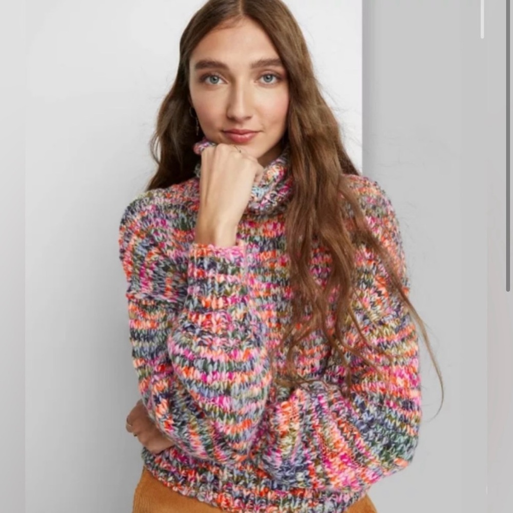 Wild Fable Multicolor Knit Women's Sweater